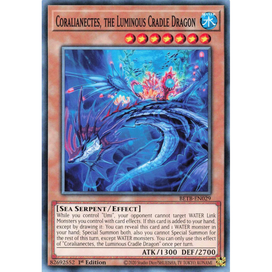 Yu-Gi-Oh TCG BETB-EN029 C Coralianectes, the Luminous Cradle Dragon Beyond the Brave