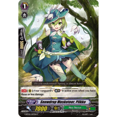 Vanguard_TCG_card_G-BT02_097EN_C_Snowdrop_Musketeer_Pilkko_Soaring_Ascent_of_Gale_Blossom
