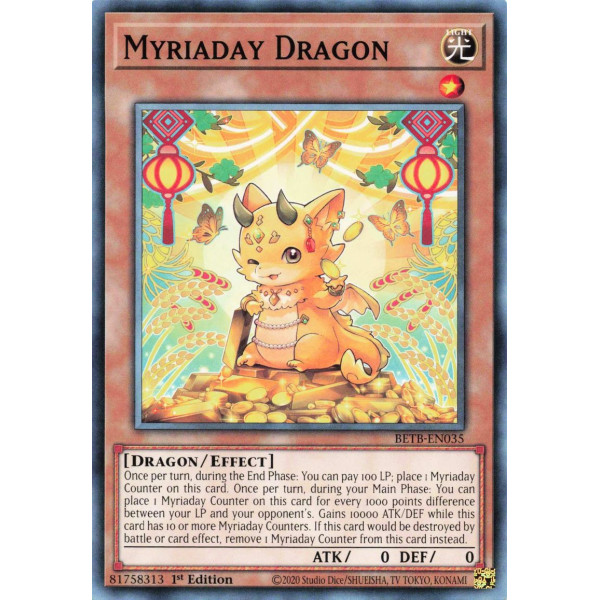 Yu-Gi-Oh TCG BETB-EN035 C Myriaday Dragon Beyond the Brave
