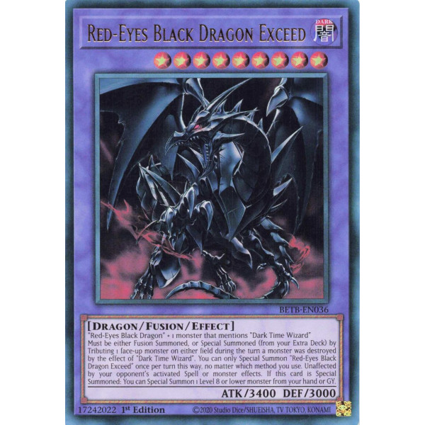 Yu-Gi-Oh TCG BETB-EN036 UR Red-Eyes Black Dragon Exceed Beyond the Brave