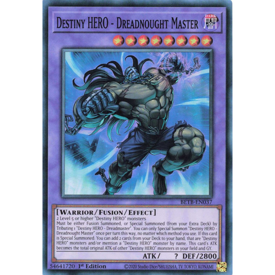 Yu-Gi-Oh TCG BETB-EN037 SR Destiny HERO - Dreadnought Master Beyond the Brave