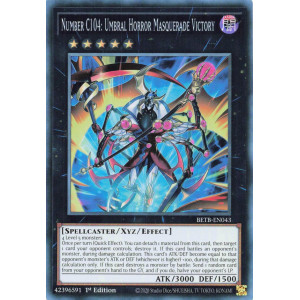 Yu-Gi-Oh TCG BETB-EN043 SR Number C104: Umbral Horror Masquerade Victory Beyond the Brave
