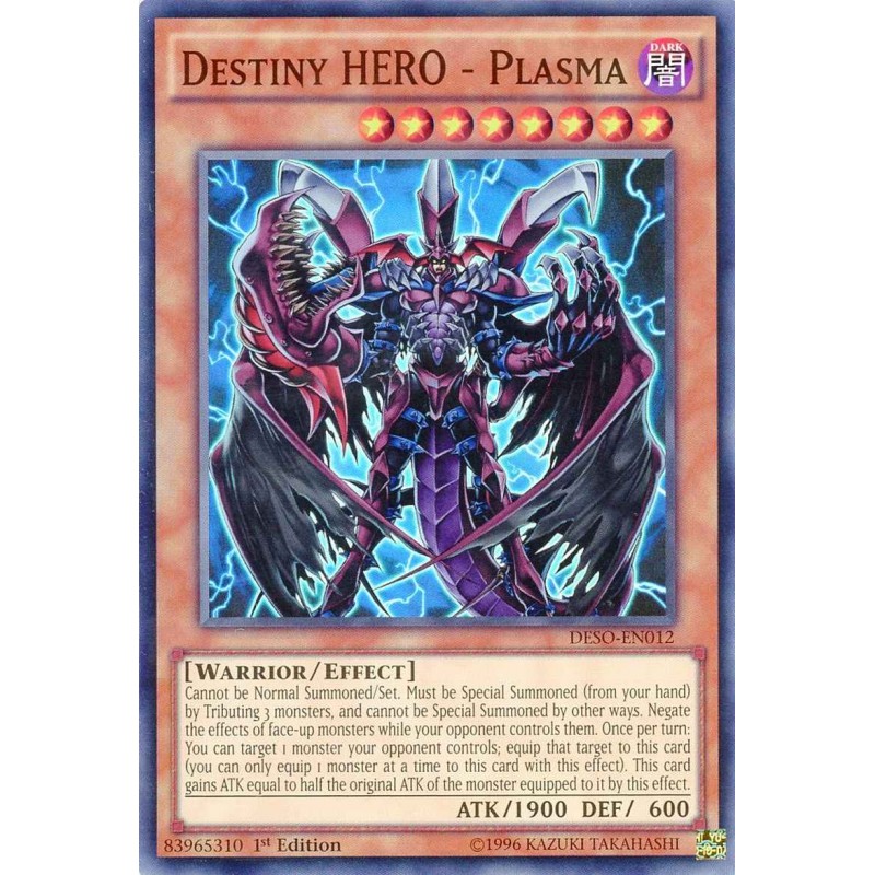 Destiny HERO Plasma Super Rare 1st Edition DESO-EN012
