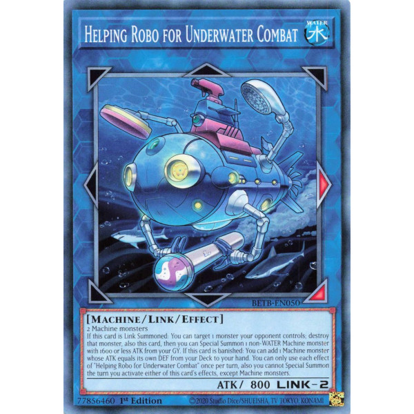 Yu-Gi-Oh TCG BETB-EN050 C Helping Robo for Underwater Combat Beyond the Brave