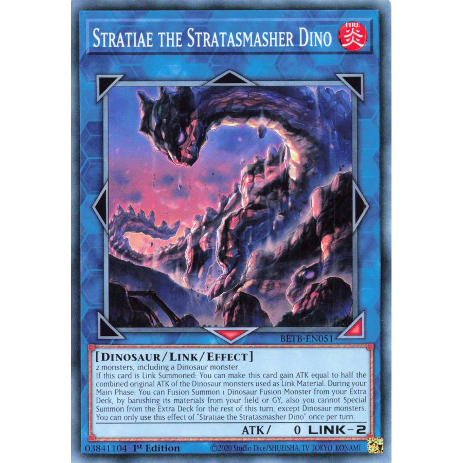 Yu-Gi-Oh TCG BETB-EN051 C Stratiae the Stratasmasher Dino Beyond the Brave