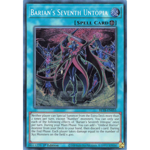 Yu-Gi-Oh TCG BETB-EN055 SE Barian's Seventh Untopia Beyond the Brave