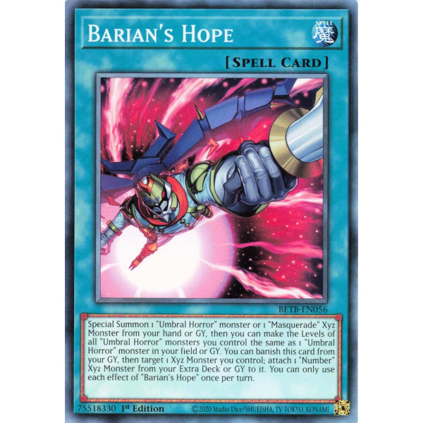 Yu-Gi-Oh TCG BETB-EN056 C Barian's Hope Beyond the Brave