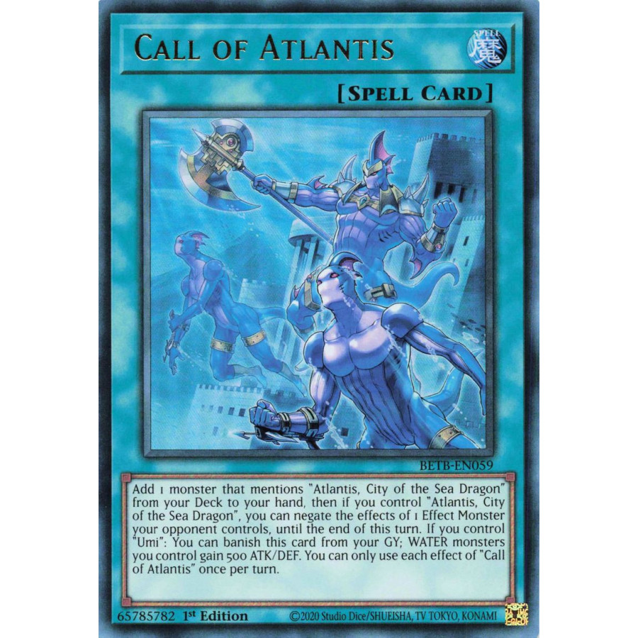 Yu-Gi-Oh TCG BETB-EN059 UR Call of Atlantis Beyond the Brave