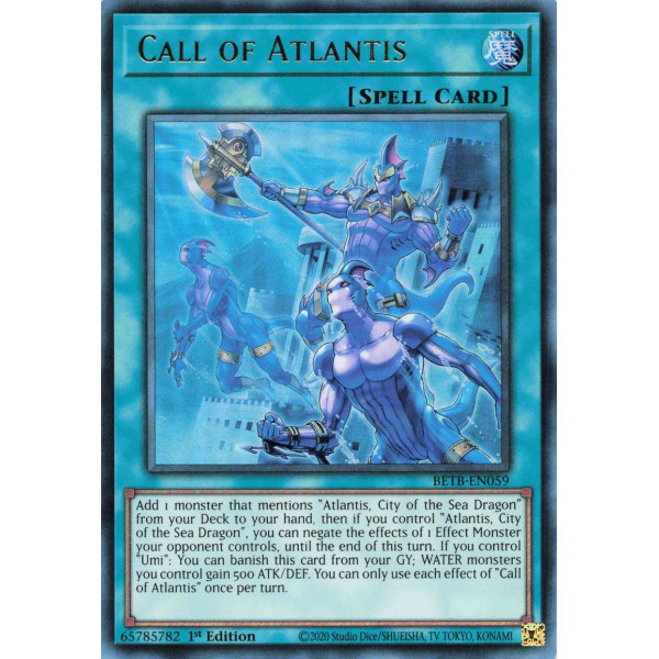 Yu-Gi-Oh TCG BETB-EN059 UR Call of Atlantis Beyond the Brave