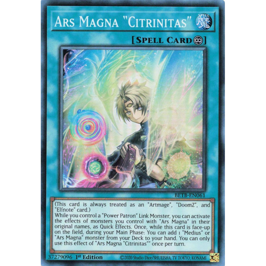 Yu-Gi-Oh TCG BETB-EN061 SR Ars Magna Citrinitas Beyond the Brave