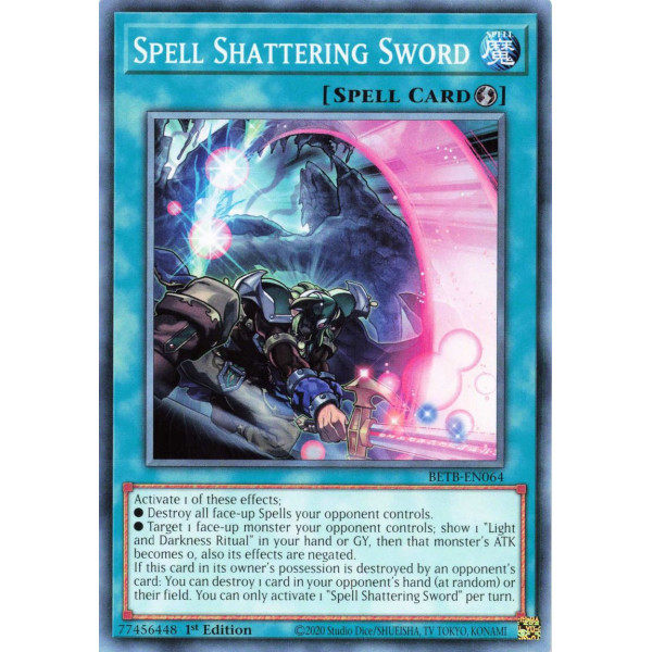 Yu-Gi-Oh TCG BETB-EN064 C Spell Shattering Sword Beyond the Brave