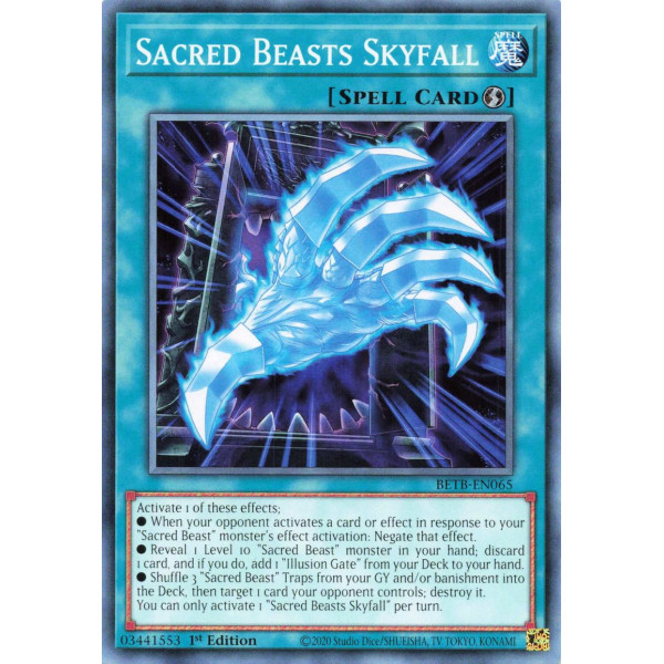 Yu-Gi-Oh TCG BETB-EN065 C Sacred Beasts Skyfall Beyond the Brave