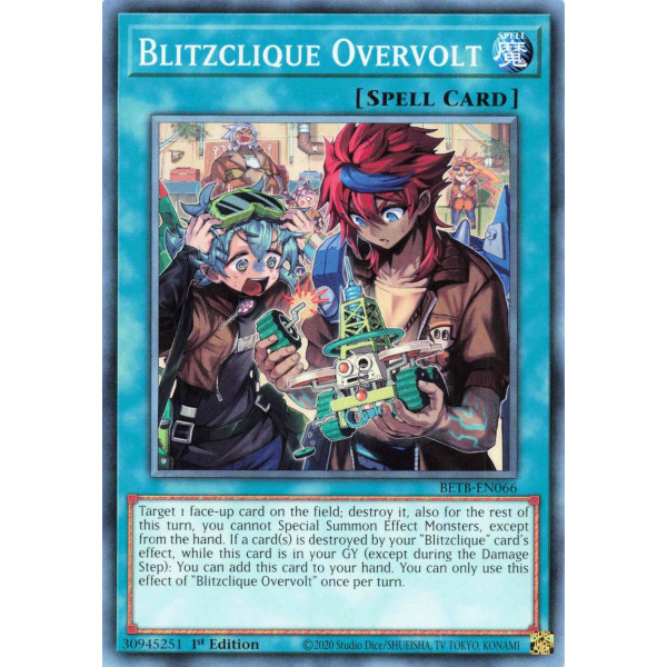 Yu-Gi-Oh TCG BETB-EN066 C Blitzclique Overvolt Beyond the Brave