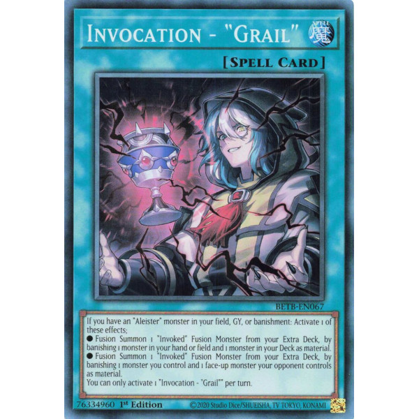 Yu-Gi-Oh TCG BETB-EN067 SR Invocation - Grail Beyond the Brave