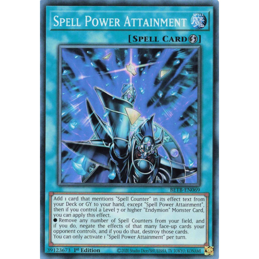 Yu-Gi-Oh TCG BETB-EN069 SR Spell Power Attainment Beyond the Brave