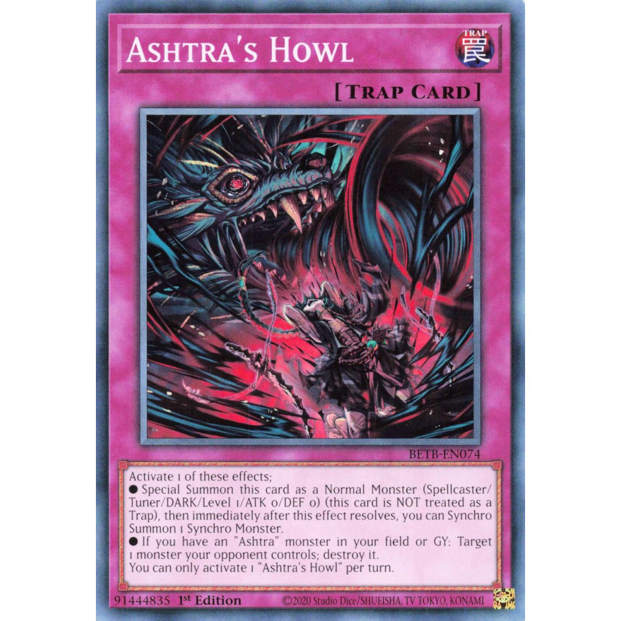 Yu-Gi-Oh TCG BETB-EN074 C Ashtra's Howl Beyond the Brave