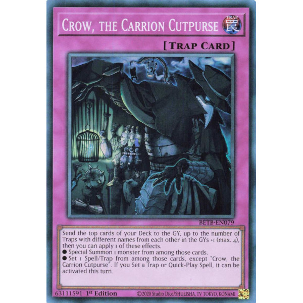 Yu-Gi-Oh TCG BETB-EN079 SR Crow, the Carrion Cutpurse Beyond the Brave