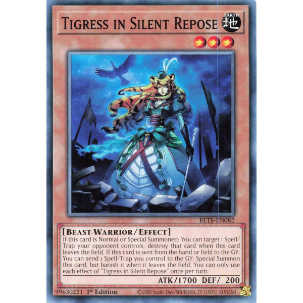 Yu-Gi-Oh TCG BETB-EN082 C Tigress in Silent Repose Beyond the Brave