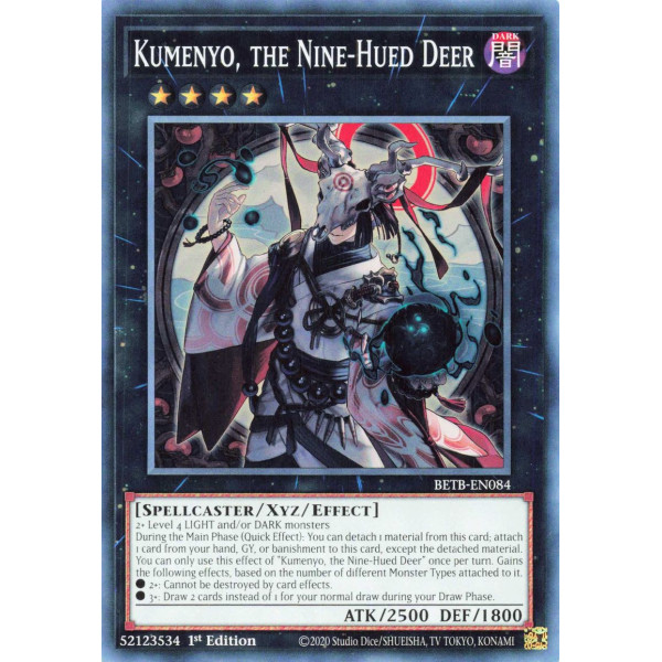 Yu-Gi-Oh TCG BETB-EN084 C Kumenyo, the Nine-Hued Deer Beyond the Brave
