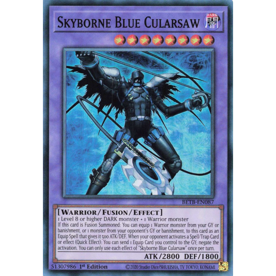 Yu-Gi-Oh TCG BETB-EN087 SR Skyborne Blue Cularsaw Beyond the Brave