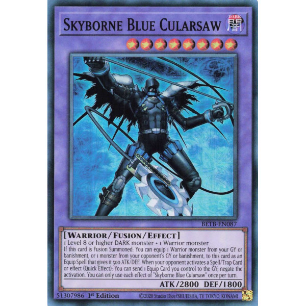 Yu-Gi-Oh TCG BETB-EN087 SR Skyborne Blue Cularsaw Beyond the Brave