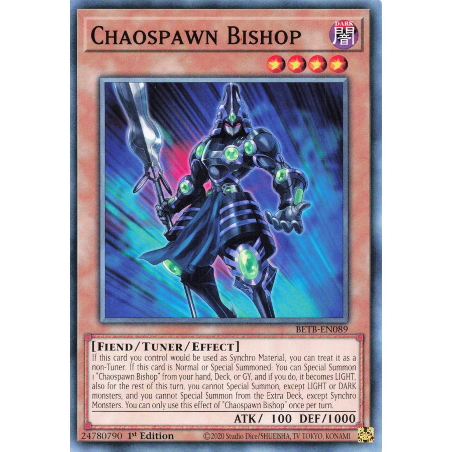 Yu-Gi-Oh TCG BETB-EN089 C Chaospawn Bishop Beyond the Brave