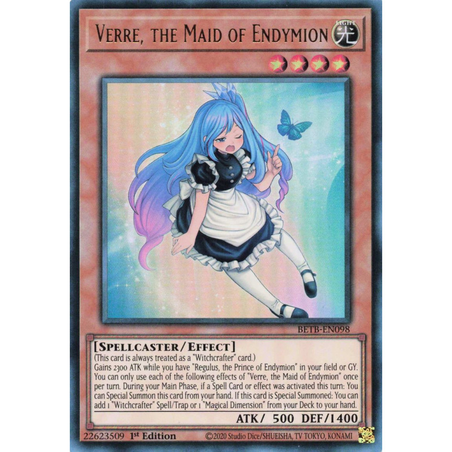 Yu-Gi-Oh TCG BETB-EN098 UR Verre, the Maid of Endymion Beyond the Brave