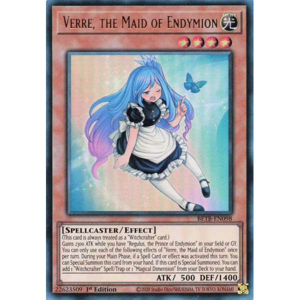 Yu-Gi-Oh TCG BETB-EN098 UR Verre, the Maid of Endymion Beyond the Brave