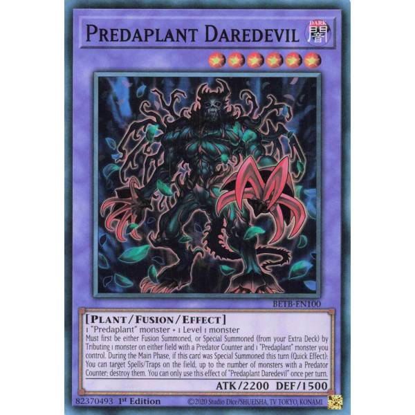 Yu-Gi-Oh TCG BETB-EN100 SR Predaplant Daredevil Beyond the Brave