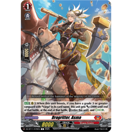 Vanguard_TCG_card_DZ-BT11_070EN_C_Dragritter_Asma_Symphony_of_Might_Bloom