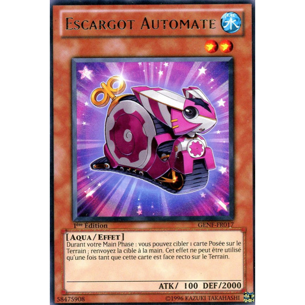 Yu-Gi-Oh TCG GENF-FR017 R Escargot Automate La Force des Générations