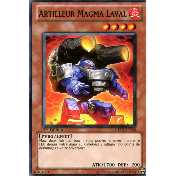 Yu-Gi-Oh TCG GENF-FR026 C Artilleur Magma Laval La Force des Générations