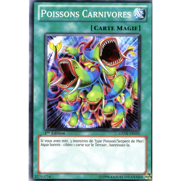Yu-Gi-Oh TCG GENF-FR055 C Poissons Carnivores La Force des Générations