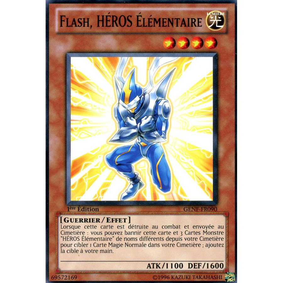 Yu-Gi-Oh TCG GENF-FR090 C Flash, HÉROS Élémentaire La Force des Générations