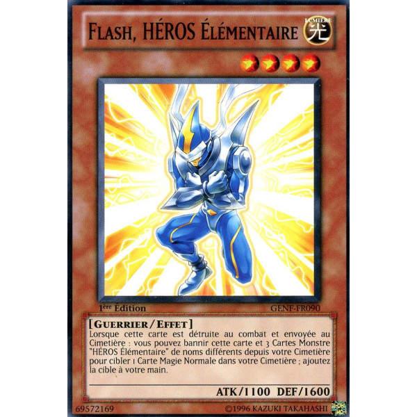 Yu-Gi-Oh TCG GENF-FR090 C Flash, HÉROS Élémentaire La Force des Générations