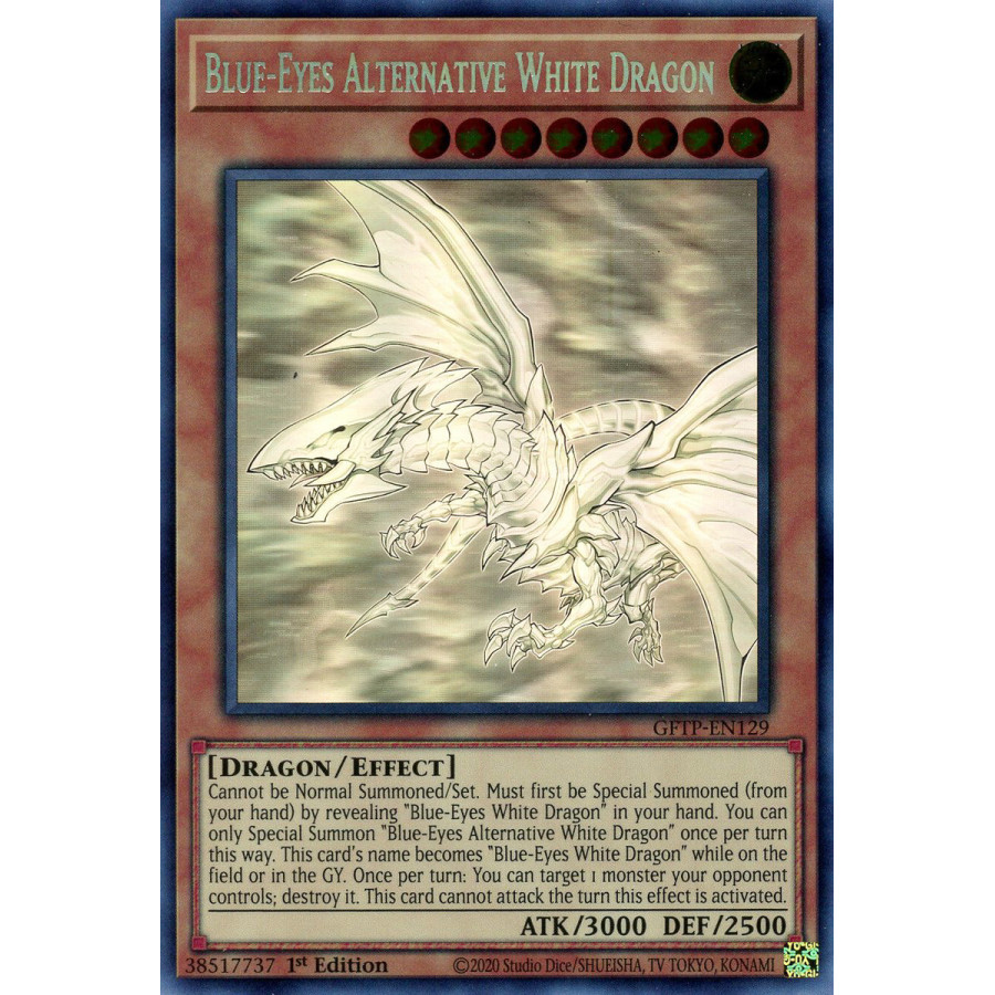 Yu-Gi-Oh TCG GFTP-EN129 GH Blue-Eyes Alternative White Dragon Ghosts From the Past