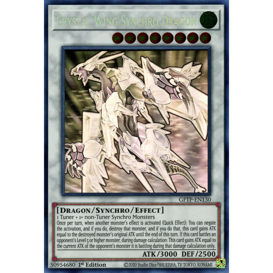 Yu-Gi-Oh TCG GFTP-EN130 GH Crystal Wing Synchro Dragon Ghosts From the Past