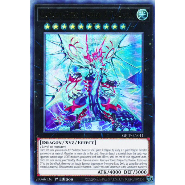 Yu-Gi-Oh TCG GFTP-EN011 UR Galaxy-Eyes Cipher X Dragon Ghosts From the Past