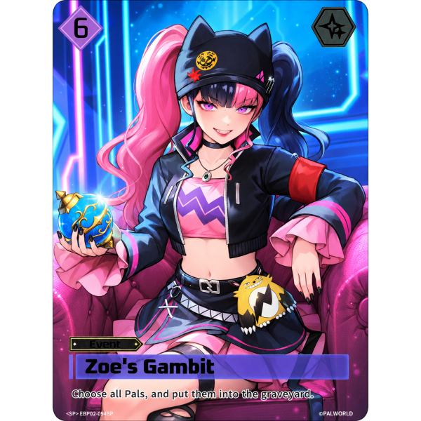Palworld TCG EBP02-094SP SP Zoe's Gambit Legends Awaken