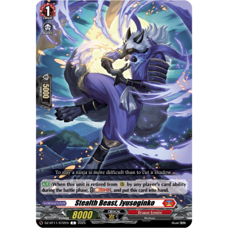 Vanguard_TCG_card_DZ-BT11_072EN_C_Stealth_Beast_Jyusoginko_Symphony_of_Might_Bloom
