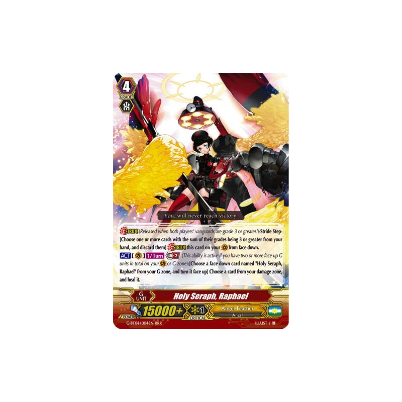 Vanguard_TCG_card_G-BT04_004EN_RRR_Holy_Seraph_Raphael_Soul_Strike_Against_The_Supreme