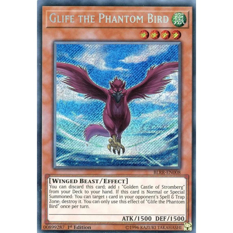 1x Secret Rare Glife The Phantom Bird BLRR-EN008 1st Edition