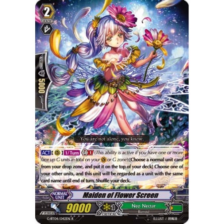 Vanguard_TCG_card_G-BT04_042EN_R_Maiden_of_Flower_Screen_Soul_Strike_Against_The_Supreme