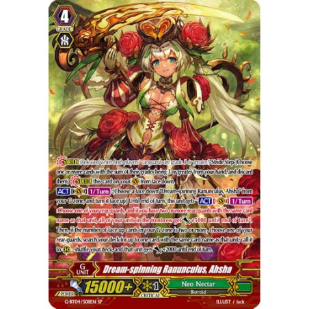 Vanguard_TCG_card_G-BT04_S08EN_SP_Dream-spinning_Ranunculus_Ahsha_Soul_Strike_Against_The_Supreme