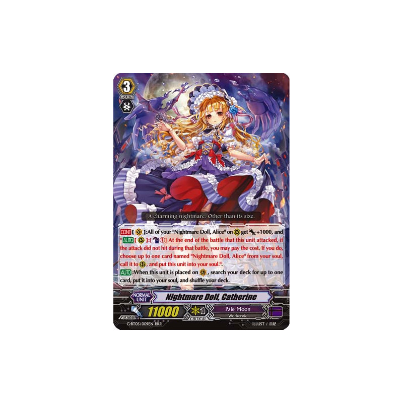 Vanguard_TCG_card_G-BT05_009EN_RRR_Nightmare_Doll_Catherine_Moonlit_Dragonfang