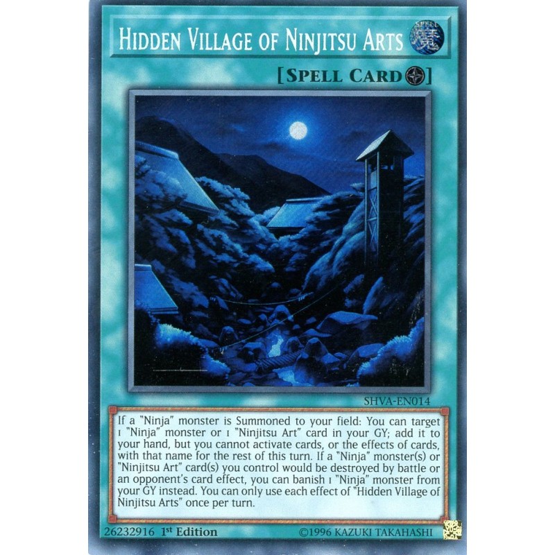 Hidden Village of Ninjitsu Arts - Secret Rare SHVA-EN014 1st Edition 