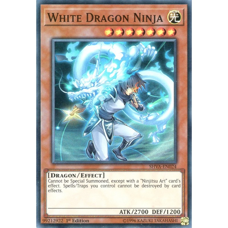 Super Rare  1st Ed 3 x White Dragon Ninja SHVA-EN024 yugioh