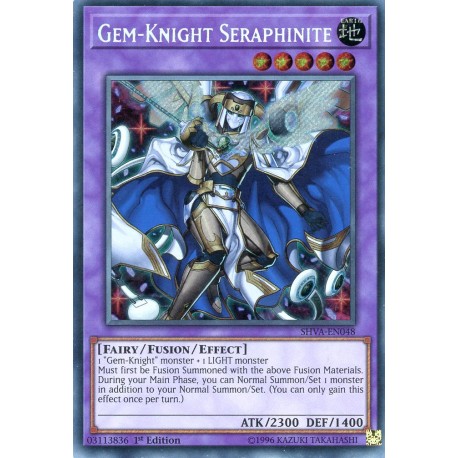 Yu-Gi-Oh 3x Secret Rare Gem-Knight Seraphinite 1st Edition SHVA-EN048 NM