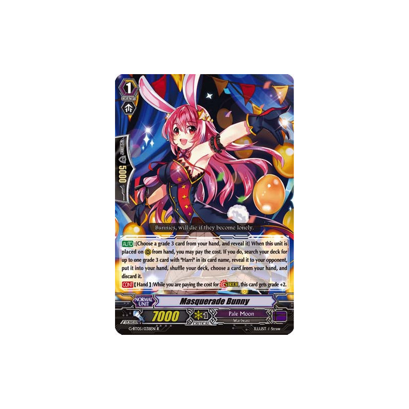 Vanguard_TCG_card_G-BT05_038EN_R_Masquerade_Bunny_Moonlit_Dragonfang