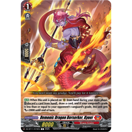 Vanguard_TCG_card_DZ-BT11_074EN_C_Demonic_Dragon_Berserker_Kyuei_Symphony_of_Might_Bloom